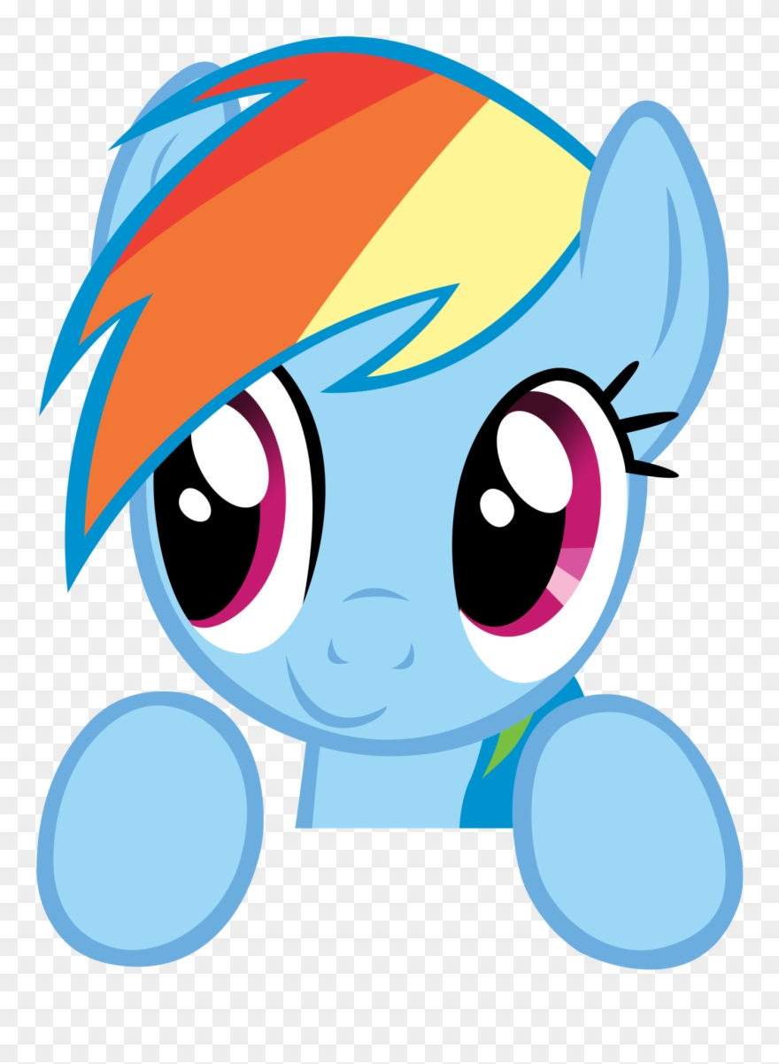 Clip Arts Related To - My Little Pony Rainbow Dash Head - Png Download