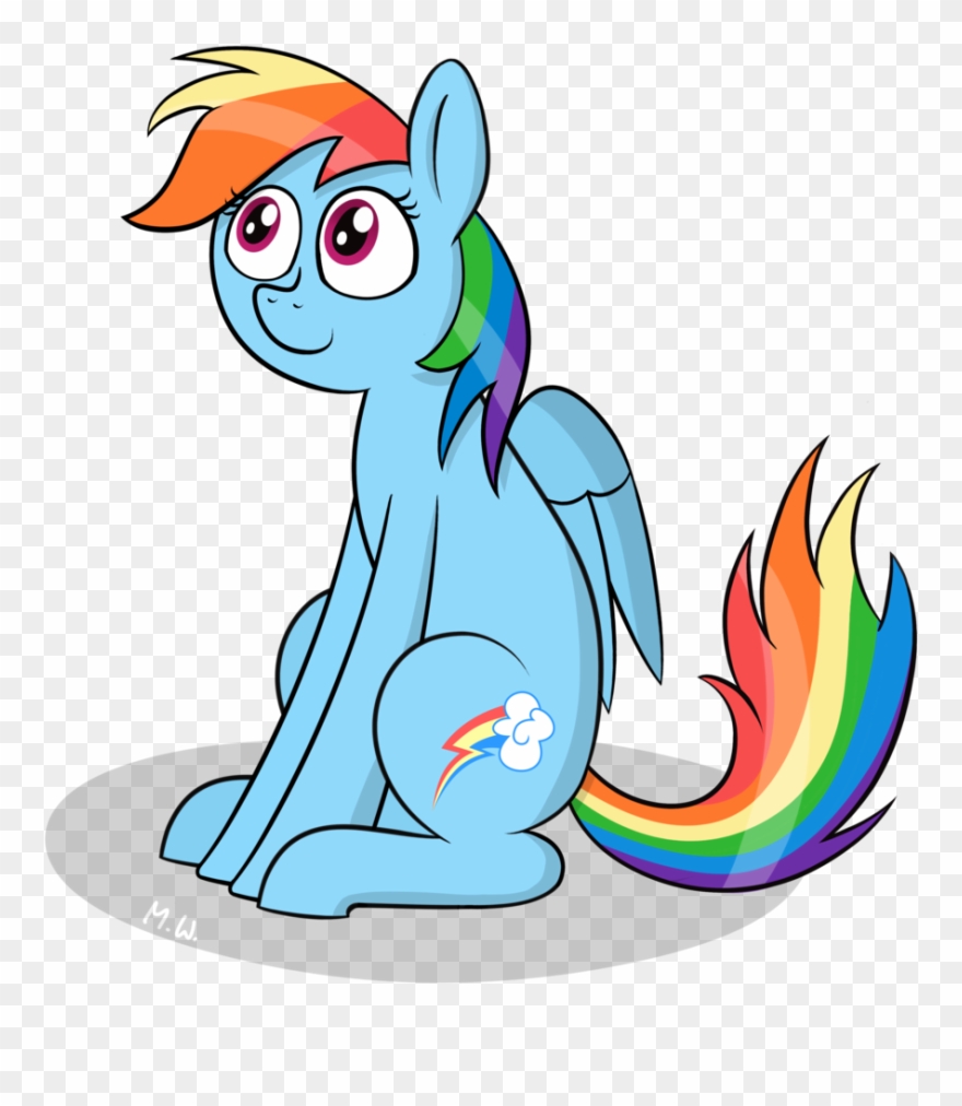 Mw, Female, Pony, Rainbow Dash, Safe, Simple Background, - Illustration Clipart