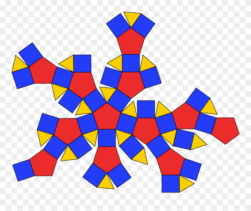 Polyhedron Small Rhombi 12-20 Net Clipart