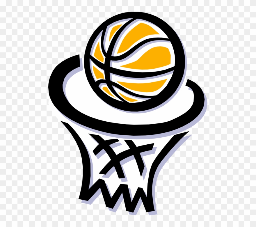 Vector Illustration Of Sport Of Basketball And Hoop - Basketball Cross Stitch Pattern Clipart