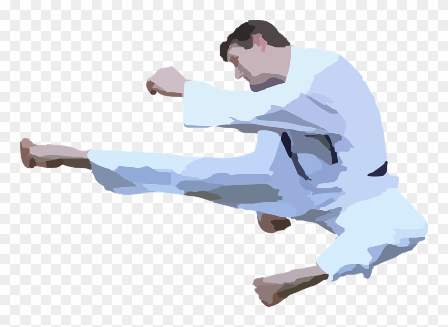 Karate Clipart Silhouette - Karate Png Transparent Png