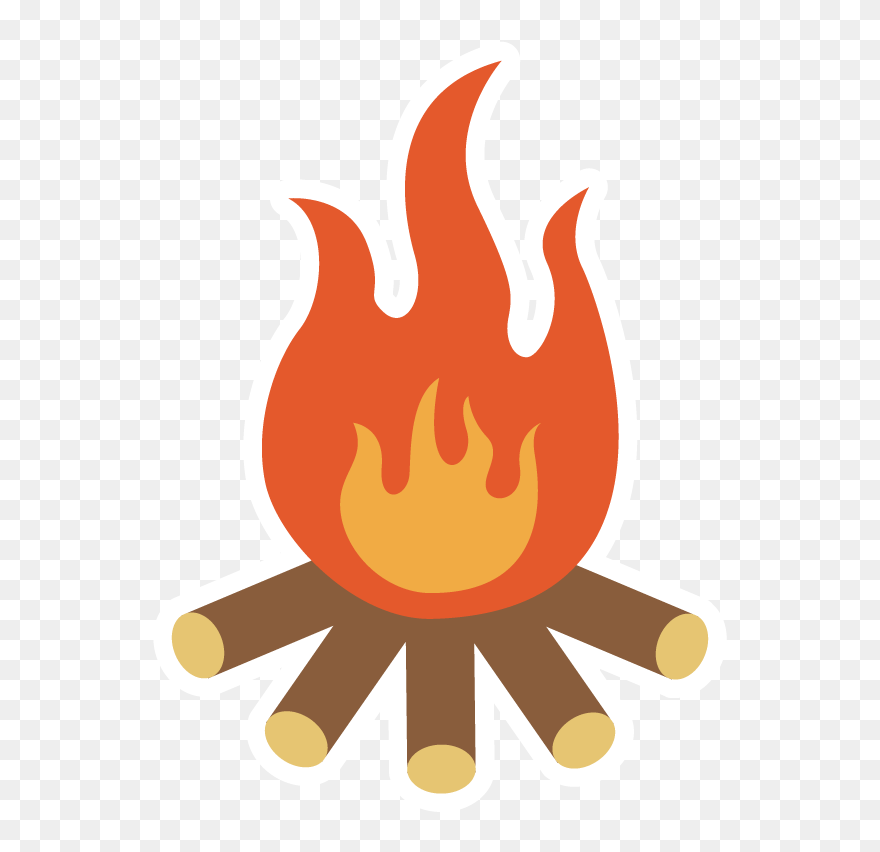 Vector Black And White Download Bonfire Clipart Watercolor - Bonfire - Png Download