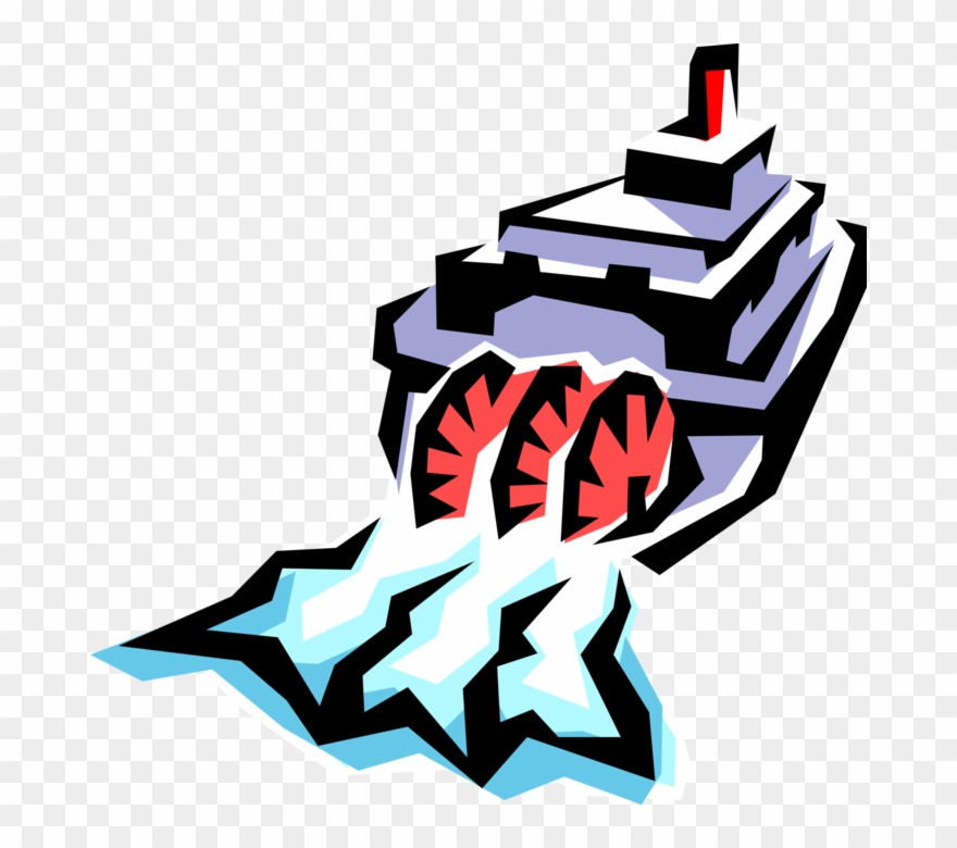 Vector Illustration Of Mississippi Paddleboat Or Paddle Clipart