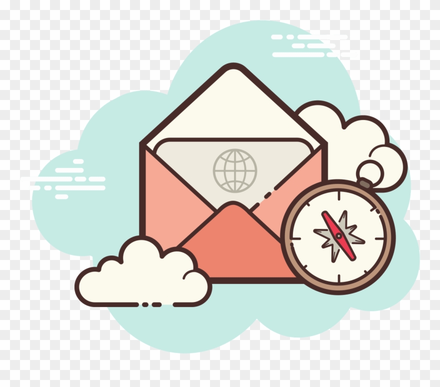 Open Envelope Navigator Icon - Icon Clipart