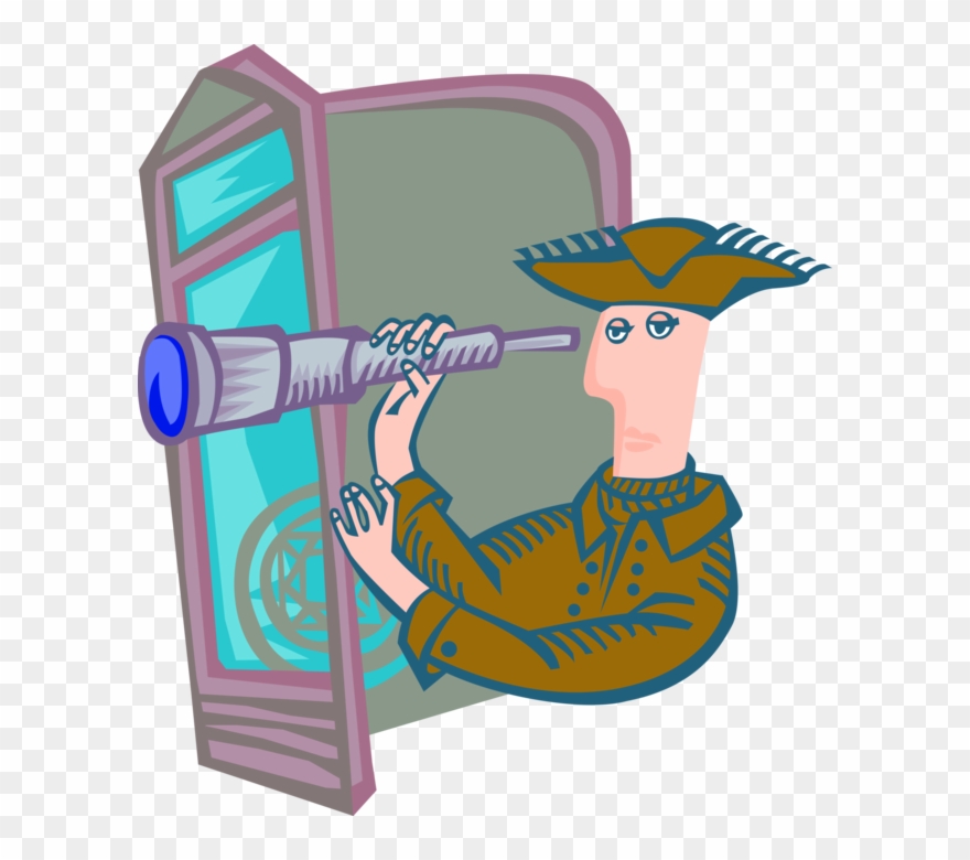 Vector Illustration Of Renaissance Explorer Navigating - Renaissance Clipart