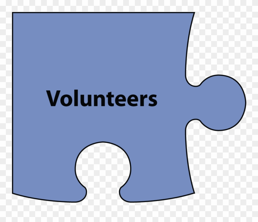 A Corner Puzzle Piece With The Word Volunteers Over - Corner Puzzle Piece Clipart