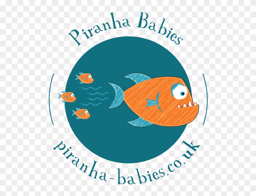Piranha Babies Swim Schools Across The Lake - School Clipart