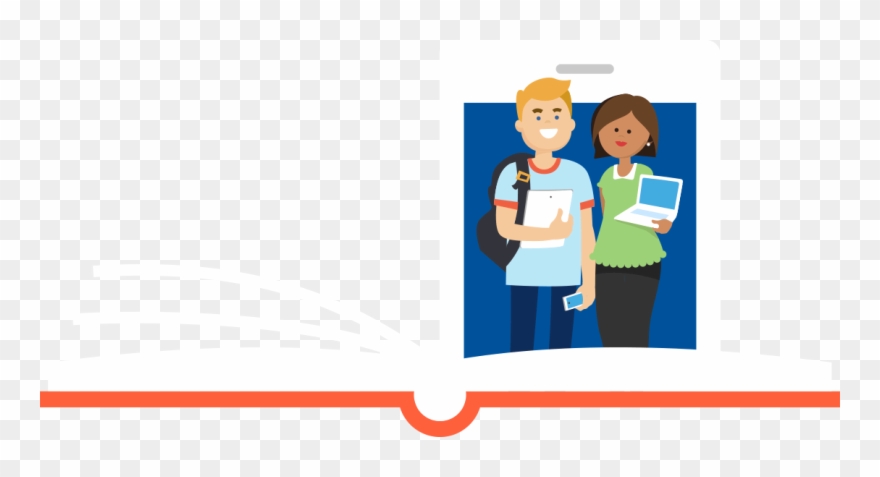 Students With A Book - Ed Map, Inc. Clipart