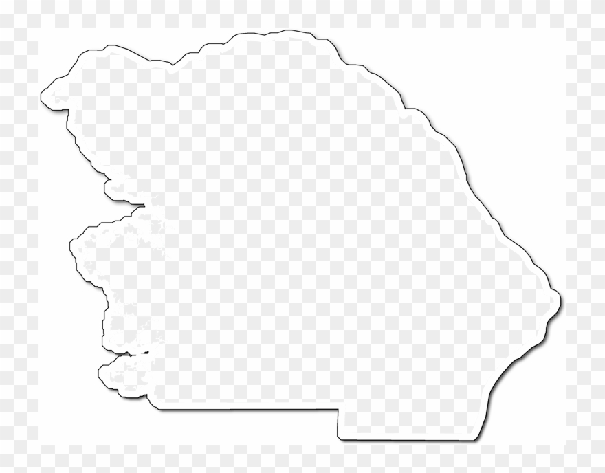 A Map Of Citrus With An Outer Shadow Around The Map - Map Clipart