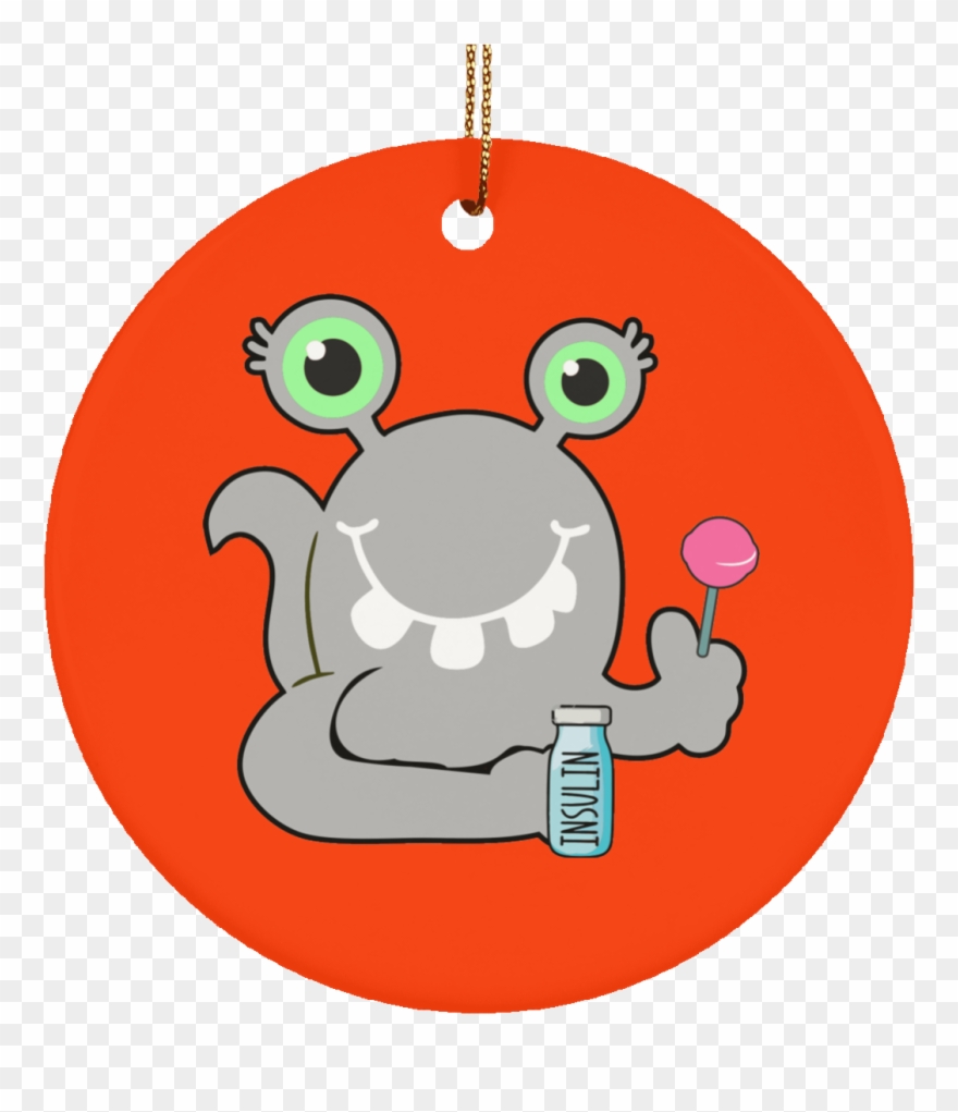 Diabetes Monster Ceramic Circle Ornament - Gloucester Road Tube Station Clipart