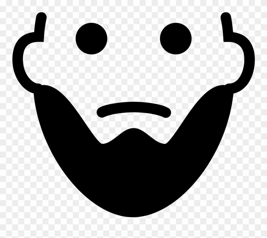 Short Beard Filled Icon Clipart