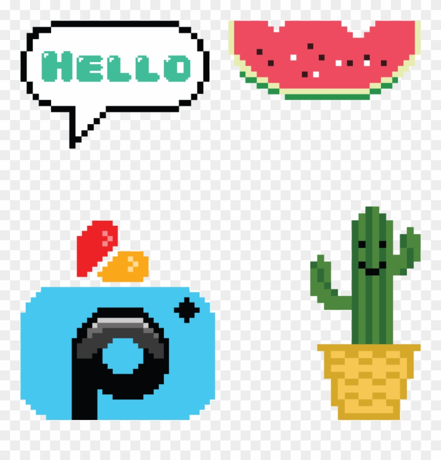 Crop These Sample Clipart Images From The 8 Bit Clipart - Picsart Photo Studio - Png Download