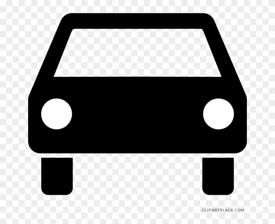 Car Front View Clipart - Car Front View Clipart Black And White - Png Download