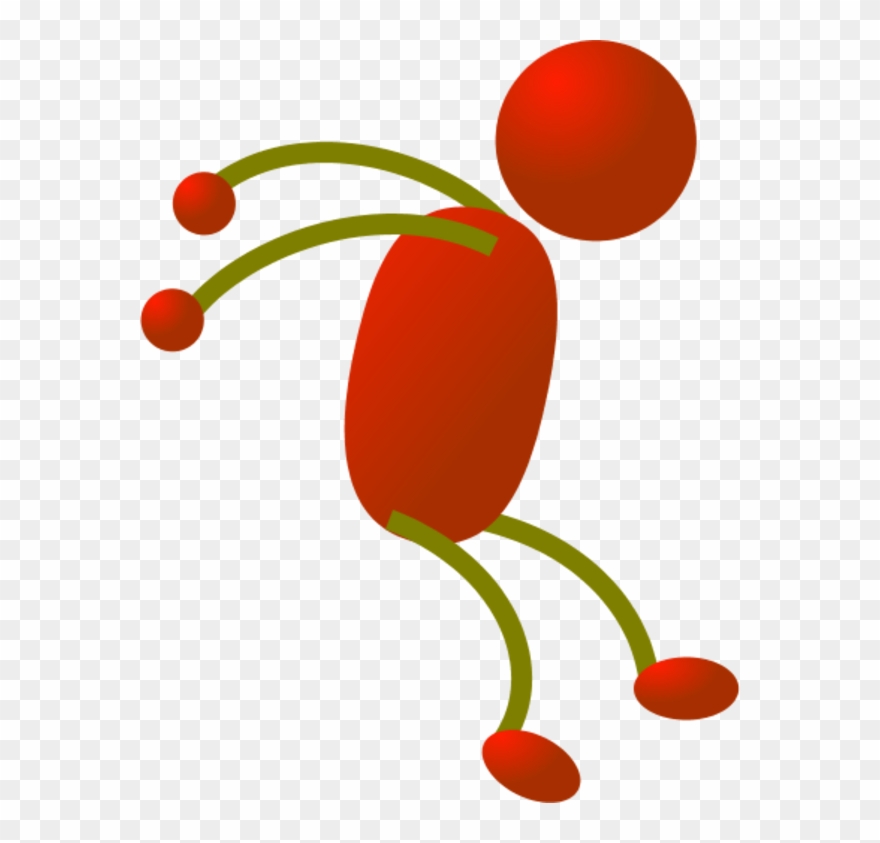 Stick Figure Man Jumping Vector Clip Art - Png Download