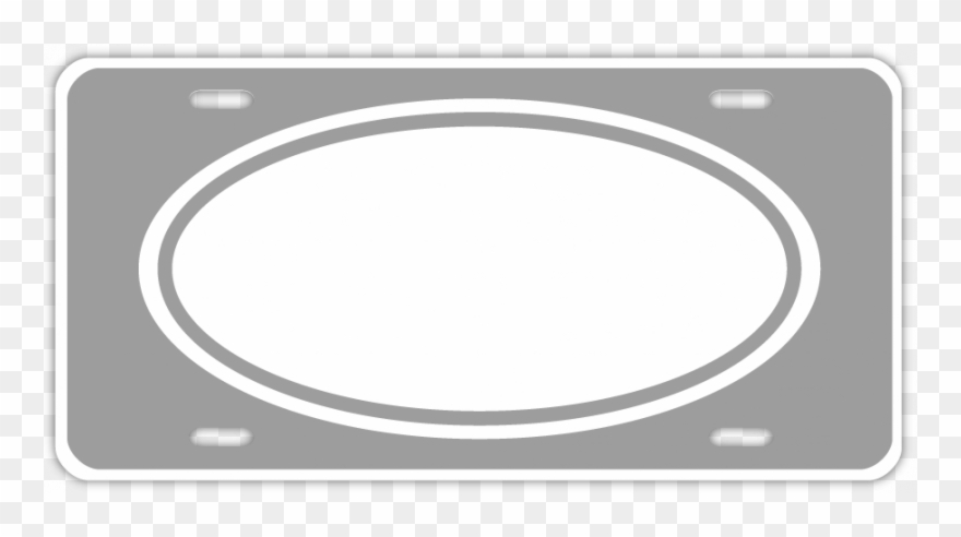 Custom Oval License Plates Clipart