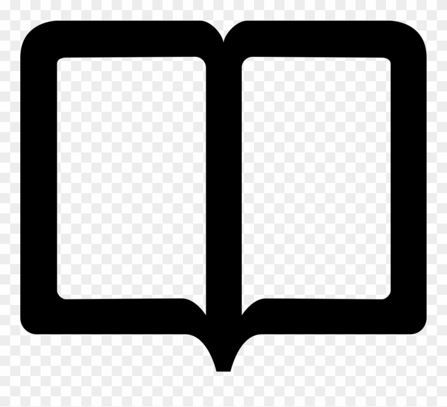 Book Opened Outlined Education Tool Symbol Comments Clipart
