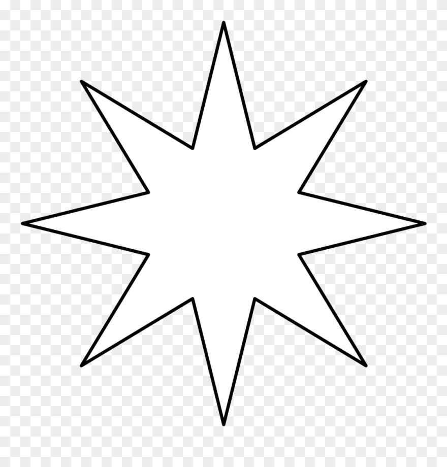 8 Point Star Black Void Clipart