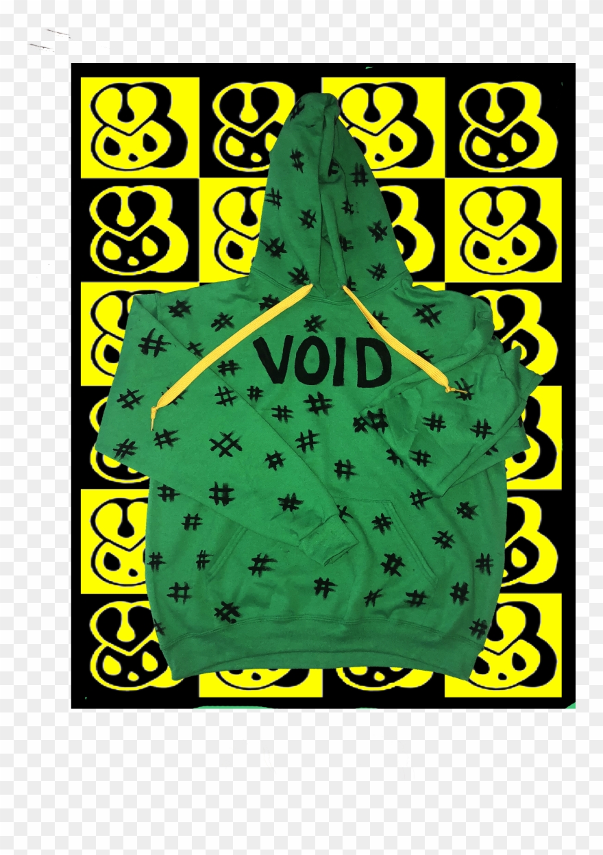 Image Of Void Green All Over Scratch Hoodie Clipart
