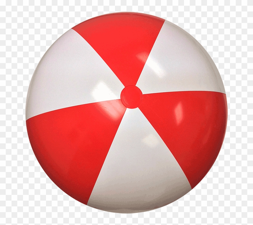 48'' Red & White Beach Balls Clipart