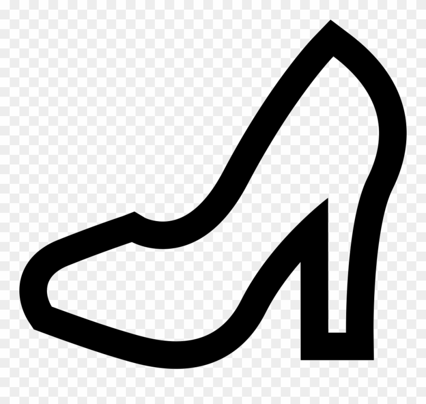 Female Shoe Outline Comments Clipart