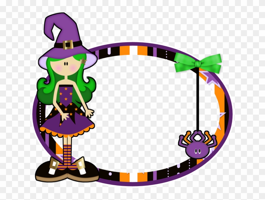 Halloween Frameshalloween Iiholidays Halloweenclipartwitches - Png Download