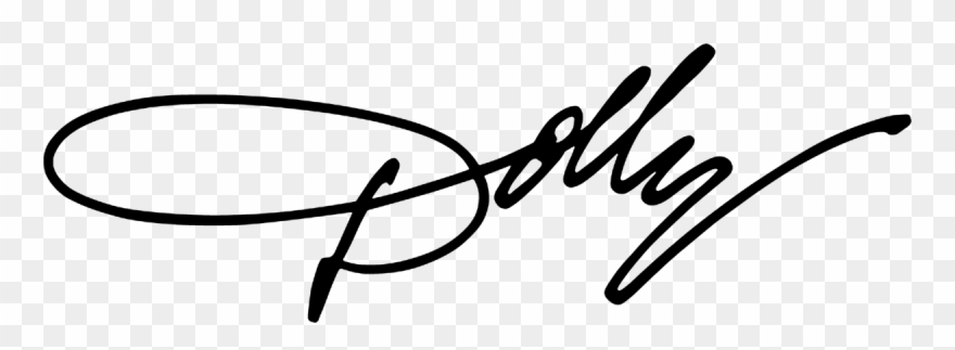 Dolly Parton Signature Logo Clipart