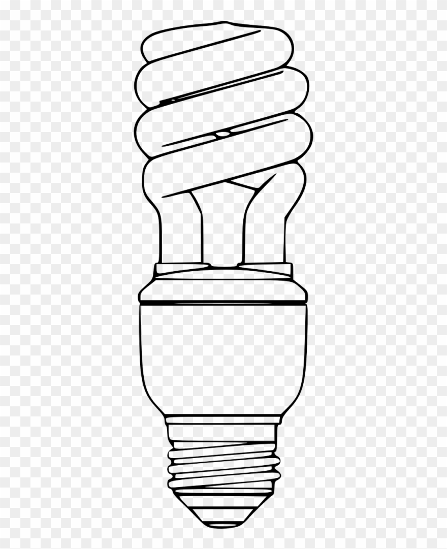 Cfl Light Bulb Clip Art - Png Download