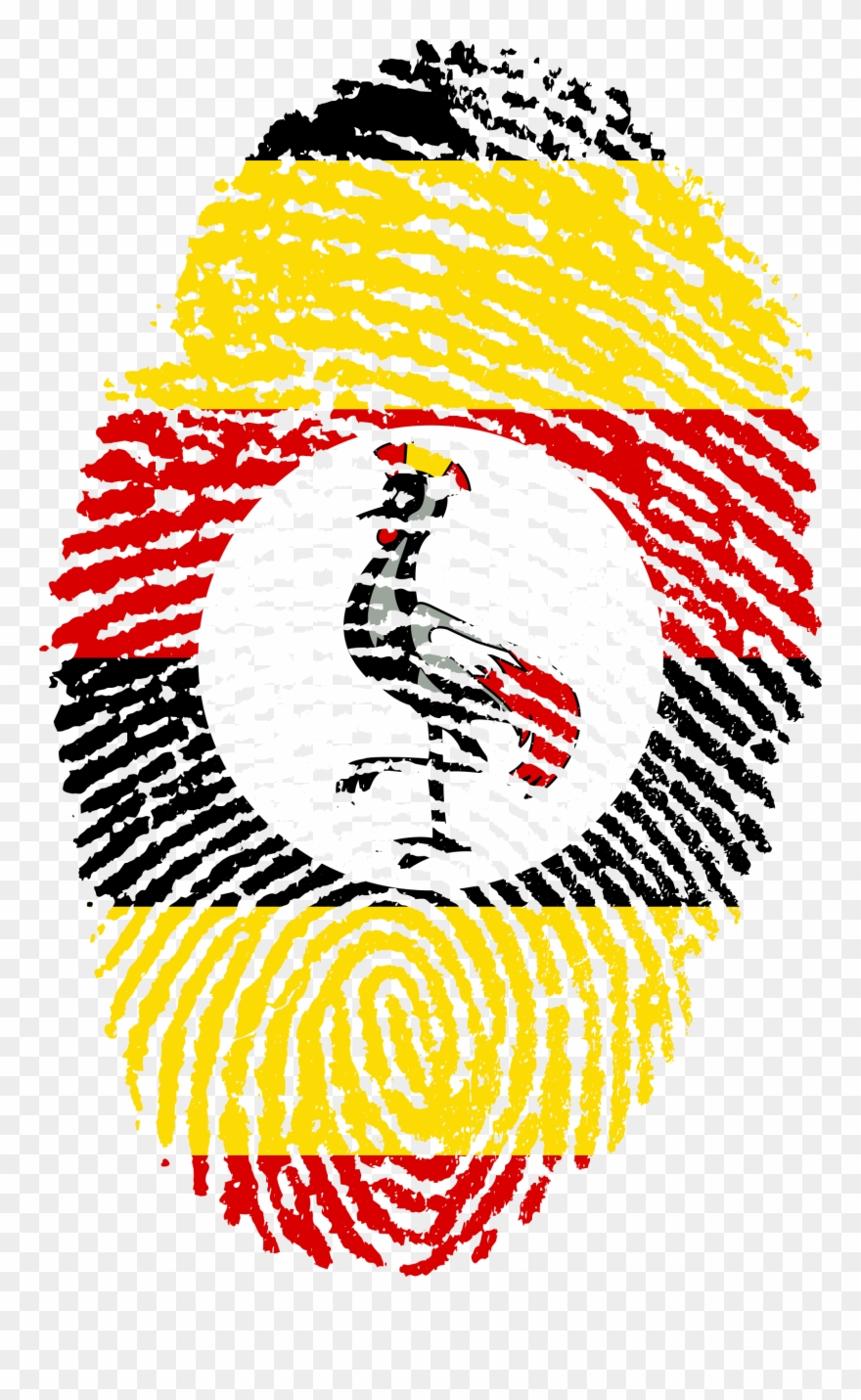 Uganda Flag Fingerprint Country 653059 Clipart