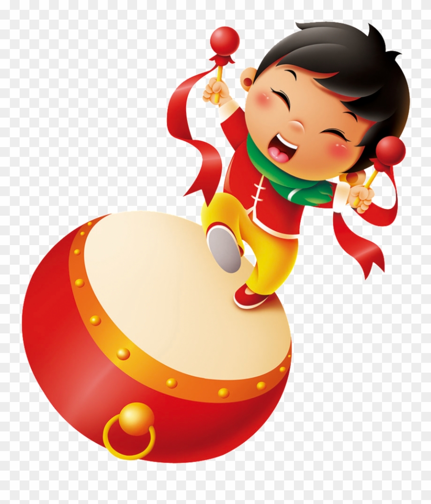 This Graphics Is Little Boy Standing On The Drum, Transparent Clipart