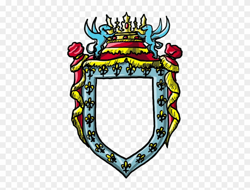 How To Draw Coat Of Arms Shield Step By Step Clipart