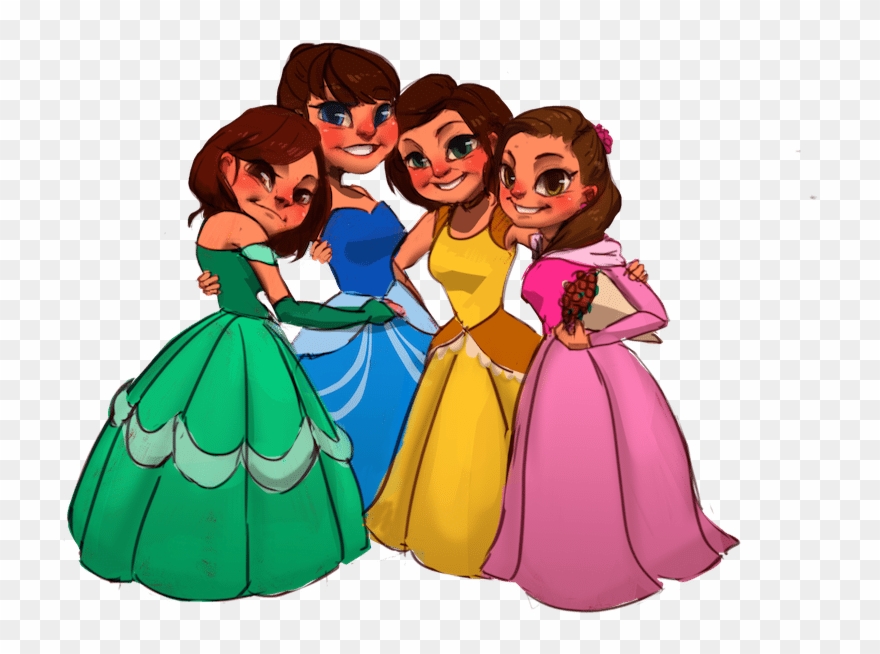Cartoon Portrait Of Princess Friends By Mourphine Via Clipart