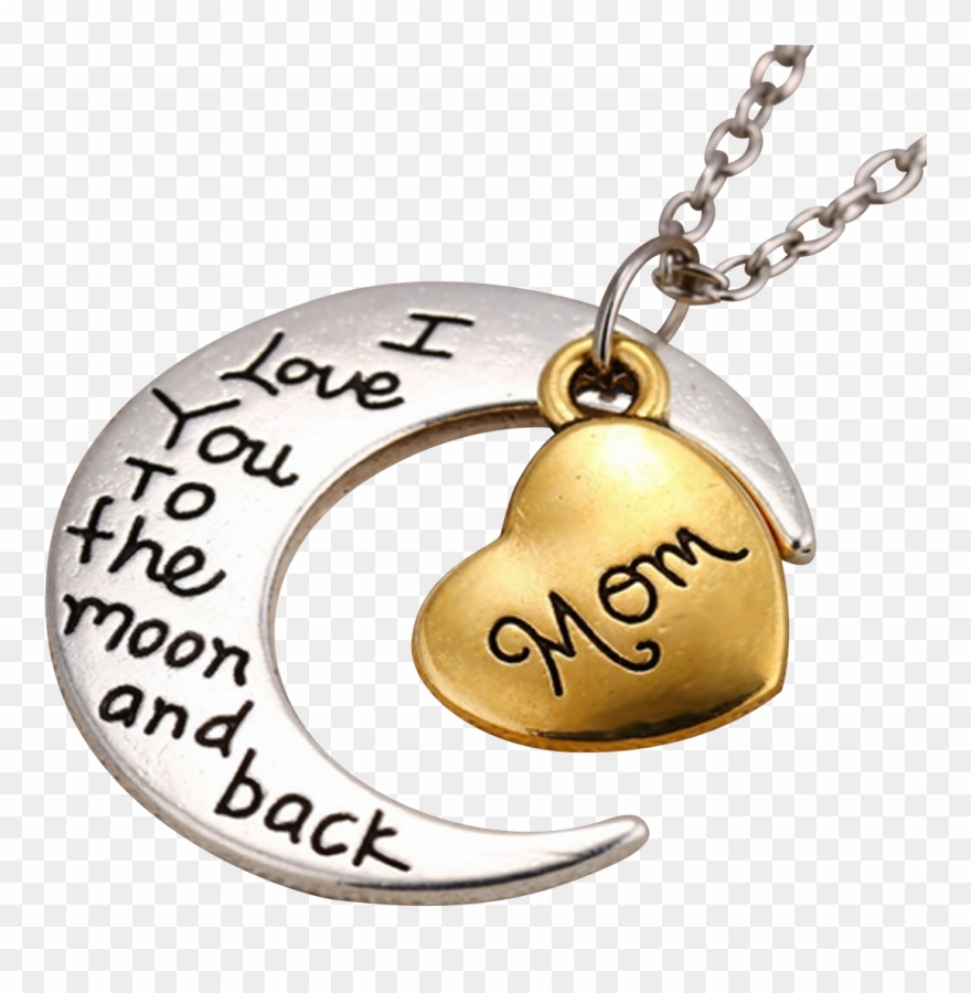 "i Love You To The Moon And Back" Pendant Necklace Clipart