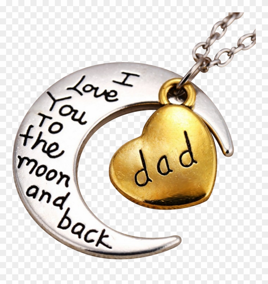 "i Love You To The Moon And Back" Pendant Necklace Clipart