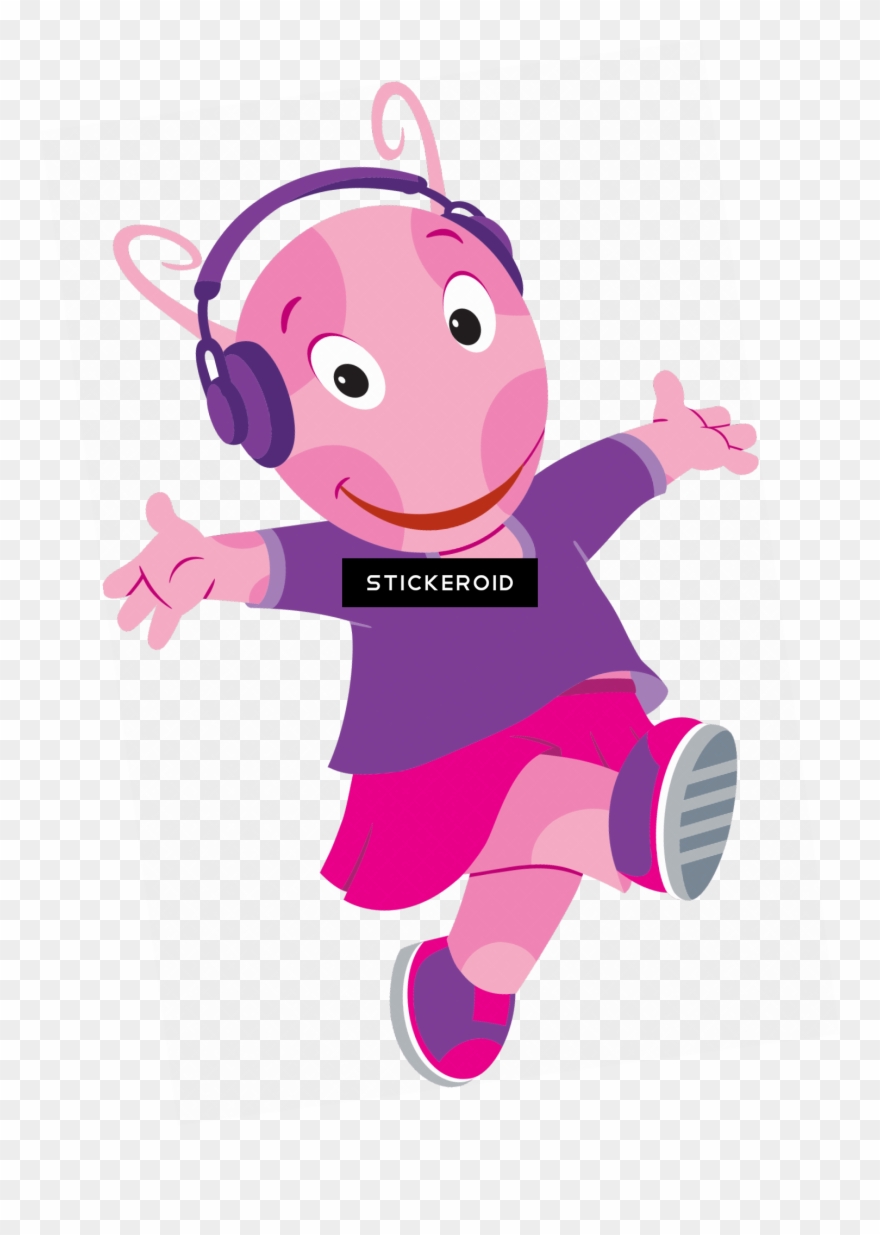 Uniqua Listening To Music Clipart