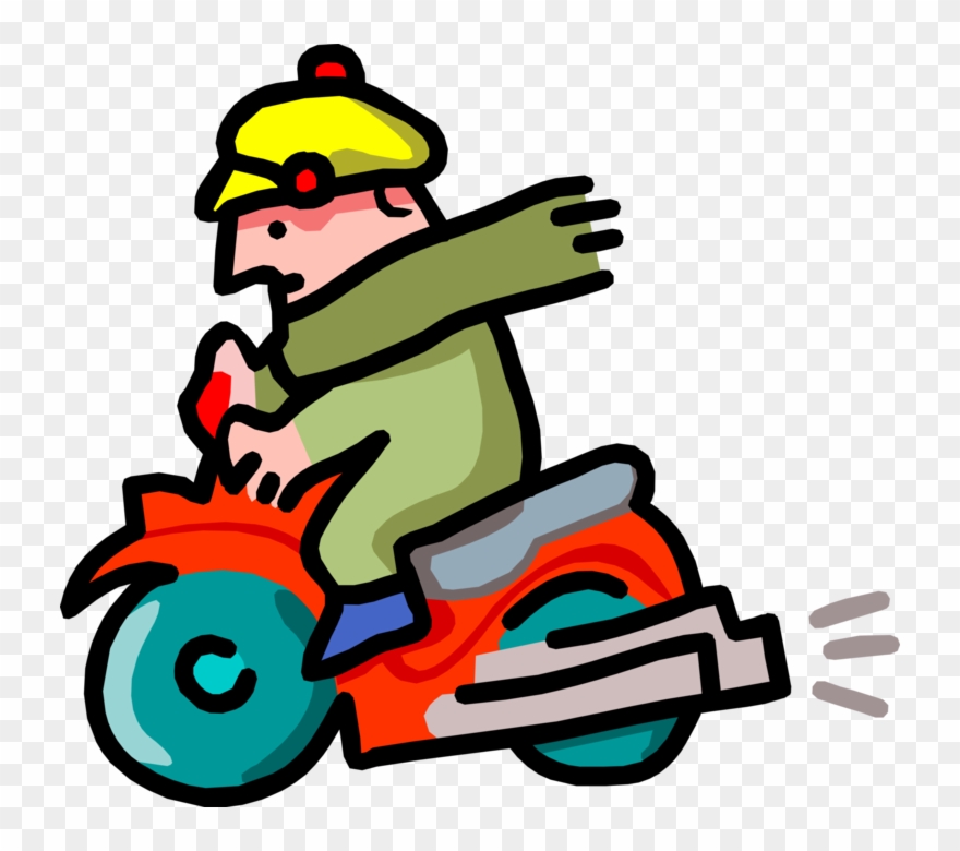 Vector Illustration Of Motor Scooter Motorcycle And Clipart