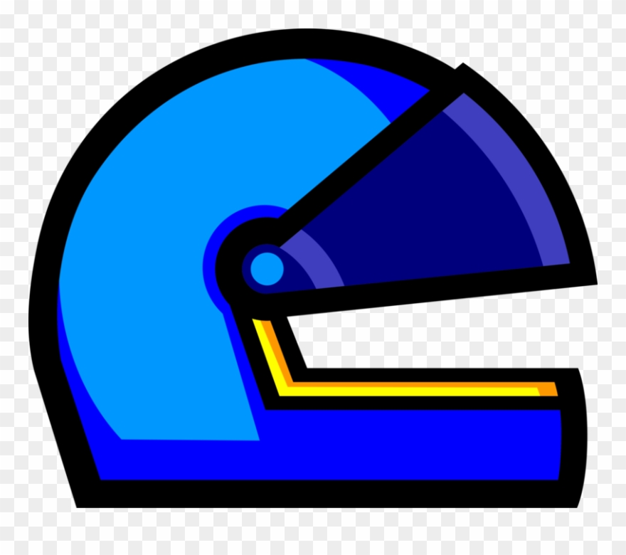 Vector Illustration Of Motorcycle Helmet Protective Clipart