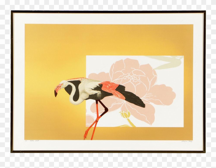 “regal Chief” Artists Proof Serigraph Flamingo Print Clipart