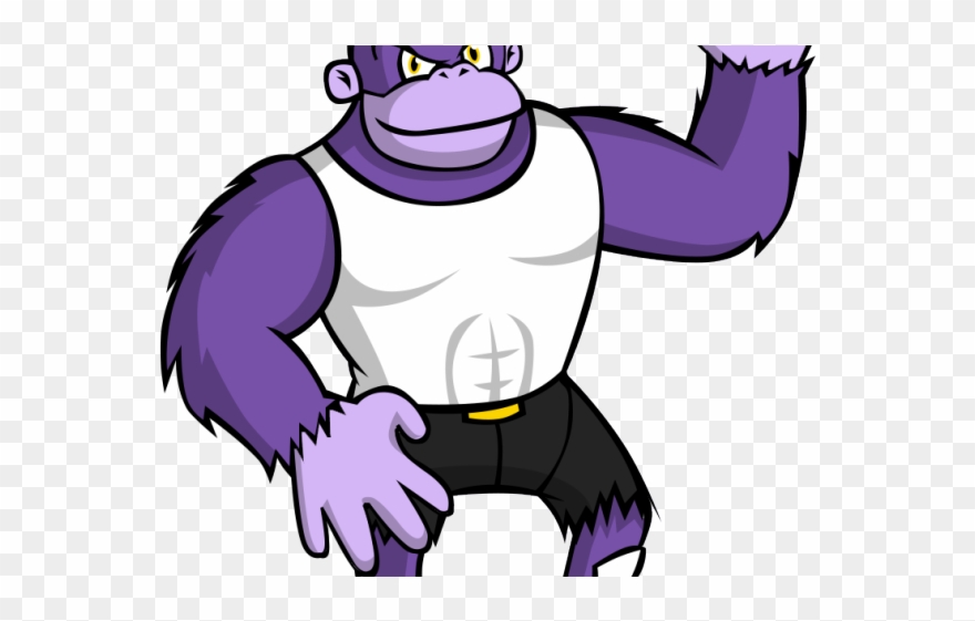 Gorilla Clipart Purple - Png Download