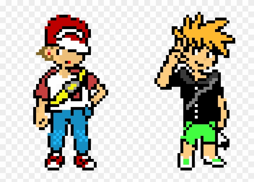 Pokemon Trainer Red And Blue Clipart