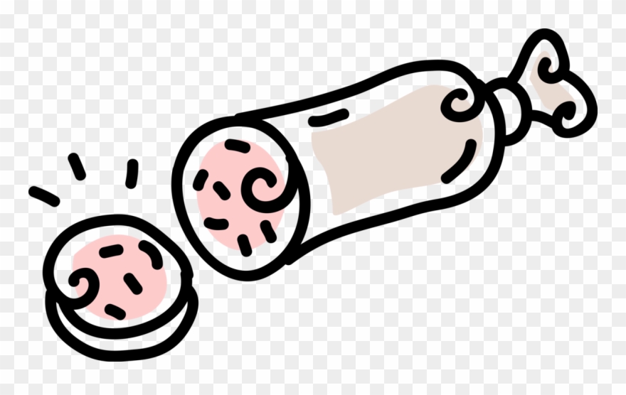 Vector Illustration Of Salami Cured Sausage Fermented Clipart