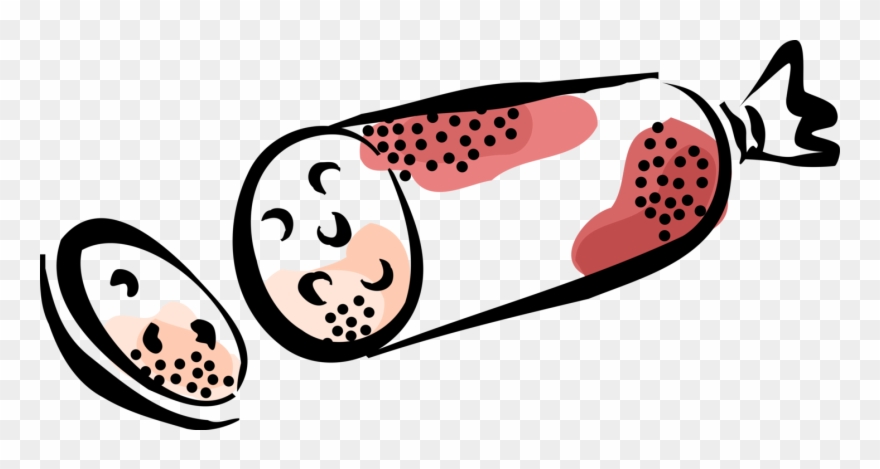 Vector Illustration Of Salami Cured Sausage Fermented Clipart