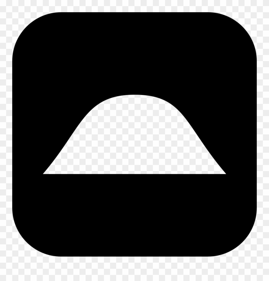 Hill On A Black Square Background Comments Clipart