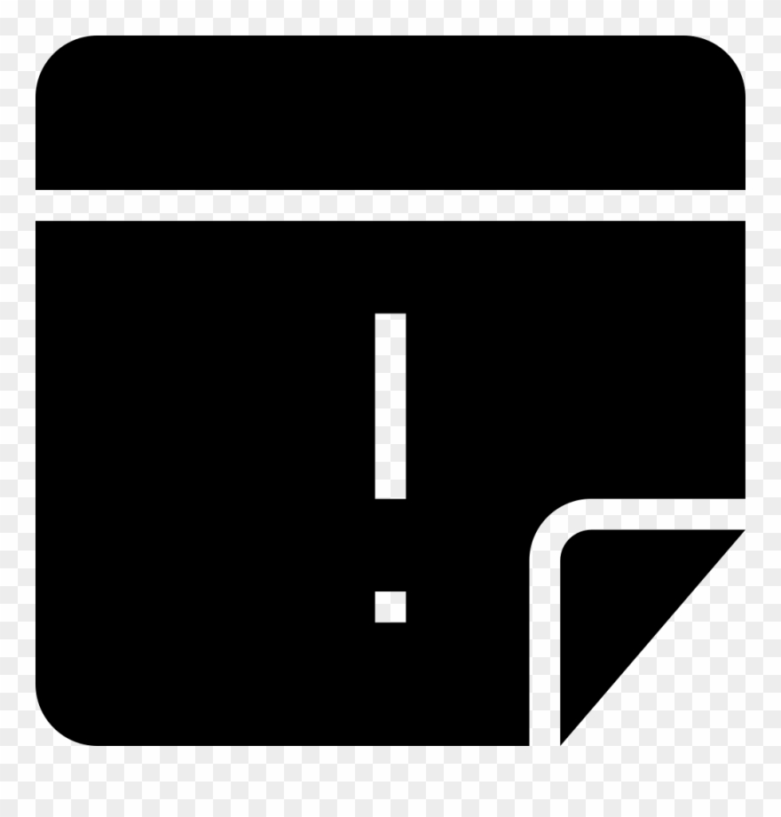Note Of Importance Black Square Interface Symbol Comments Clipart