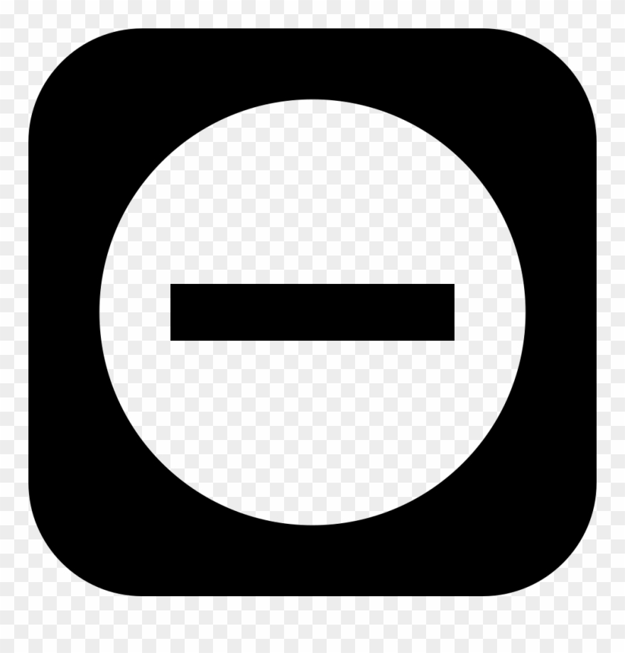 Minus Sign On A Black Square Background Comments Clipart