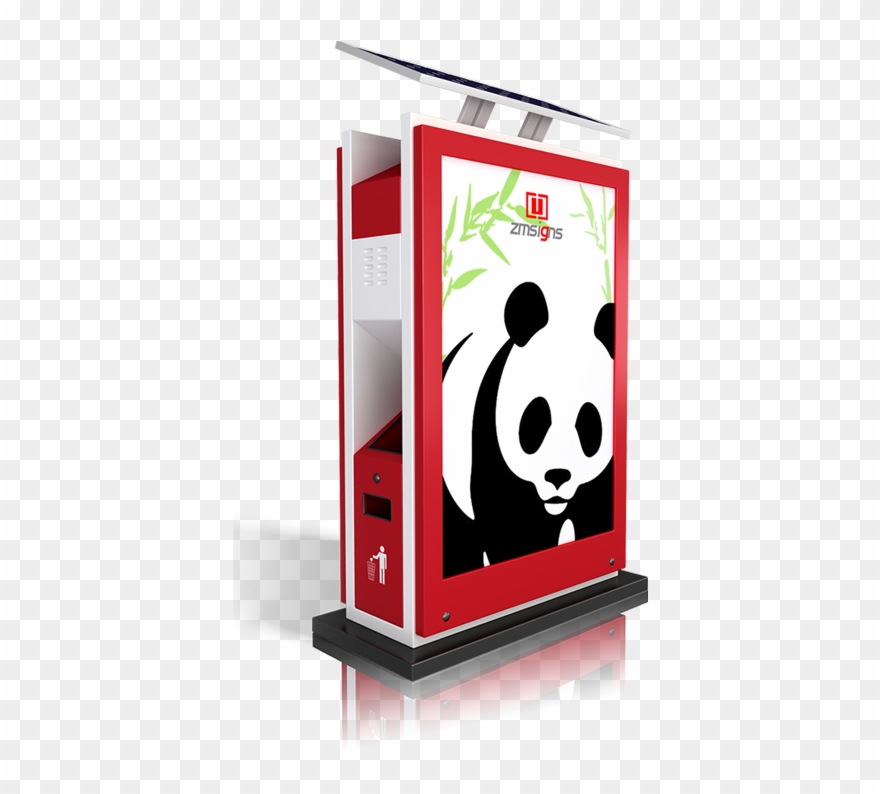 Trash Bin Advertising Light Box Clipart