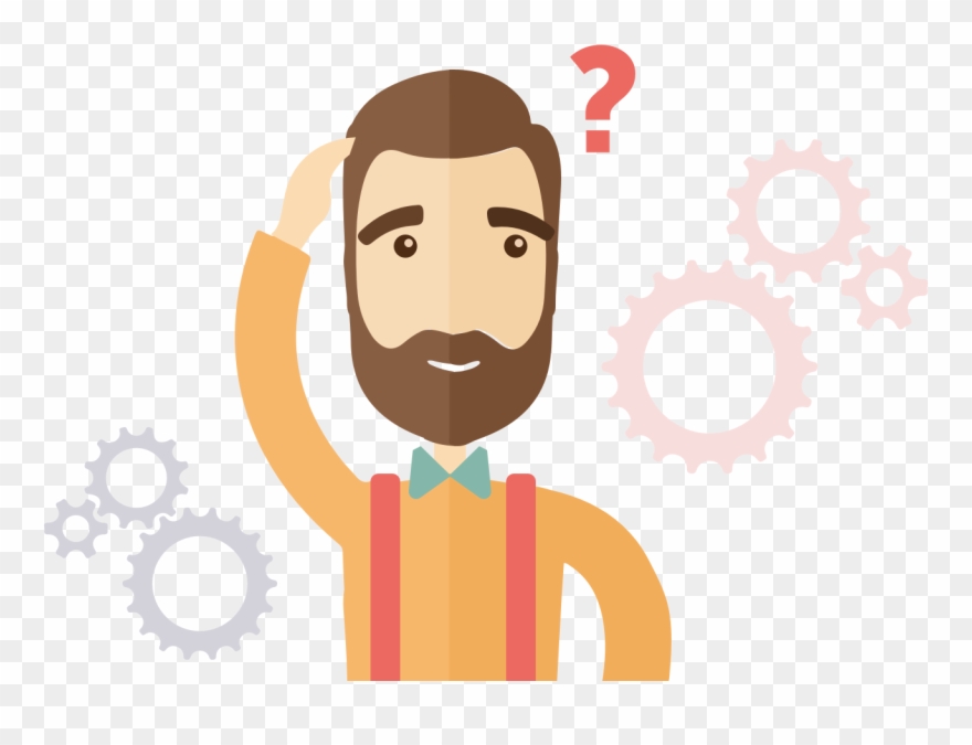 Male Wondering Cartoon@3x Clipart