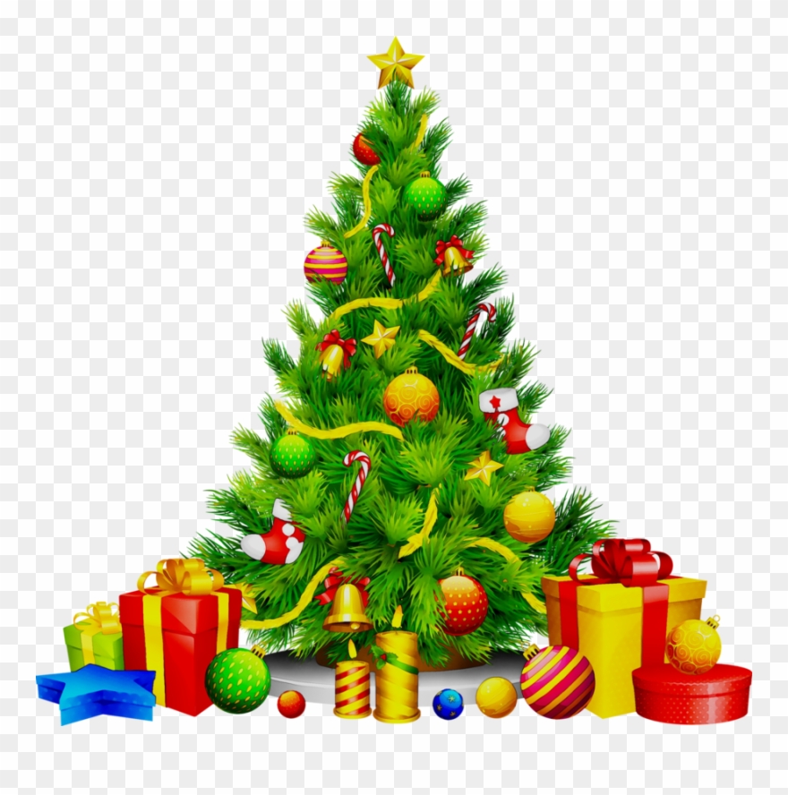 Christmas Tree Cartoon Clipart Christmas Tree Christmas - Png Download