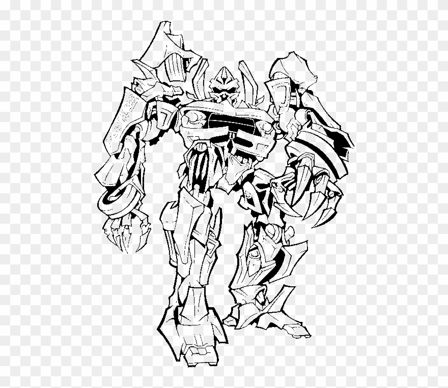 Will Readily Fight Fierce Coloring Page Transformer Clipart