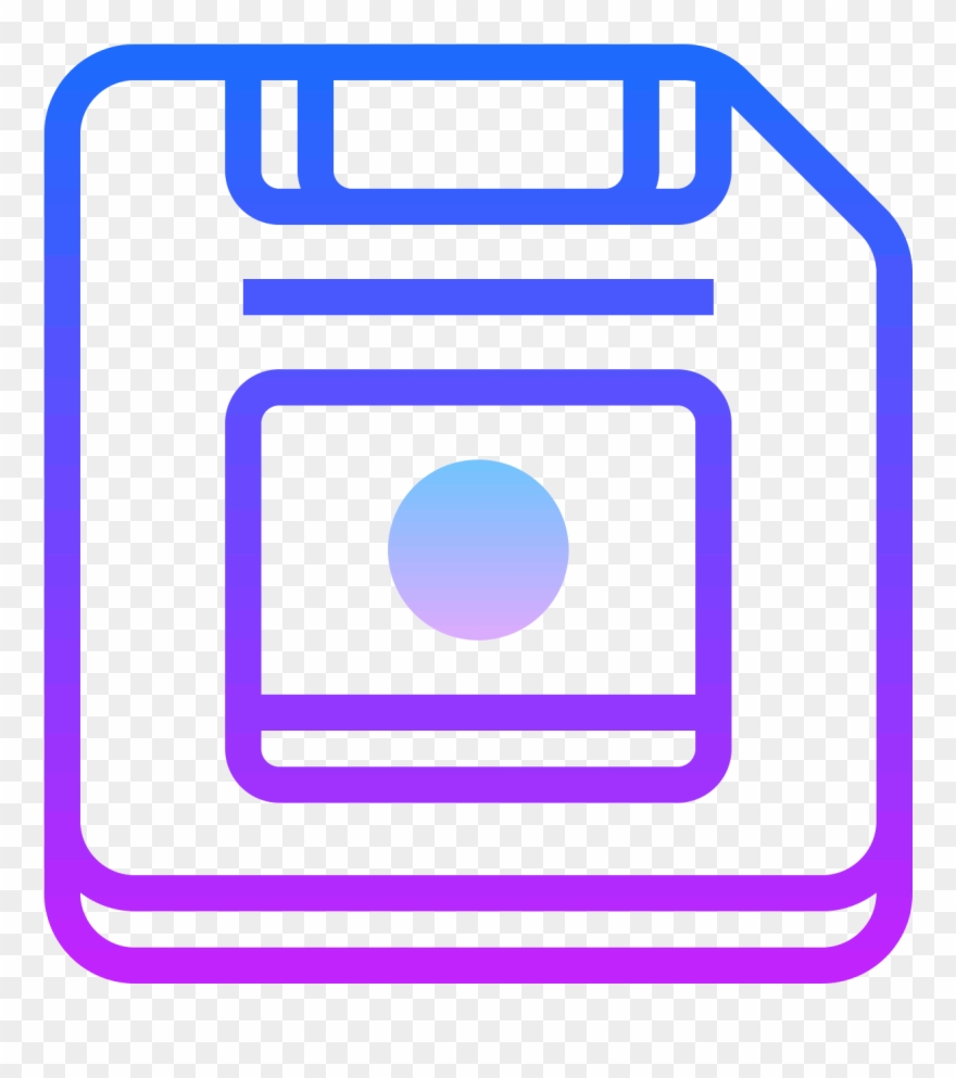 This Icon Is A Stylized Version Of A Floppy Disk, Just Clipart