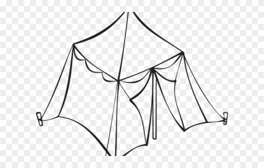 Tent Clipart Line Drawing - Png Download